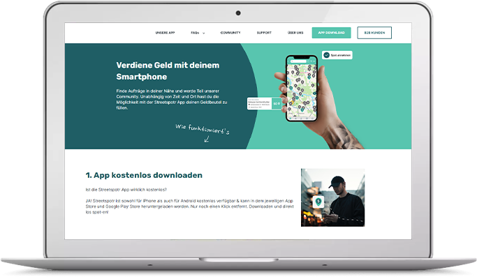 Device Image of Application Development to Earn, Vote and Donate
