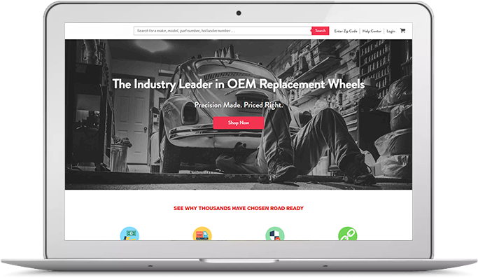 Device Image of Online Shopping Solutions for Premium-Quality Wheels and Tires