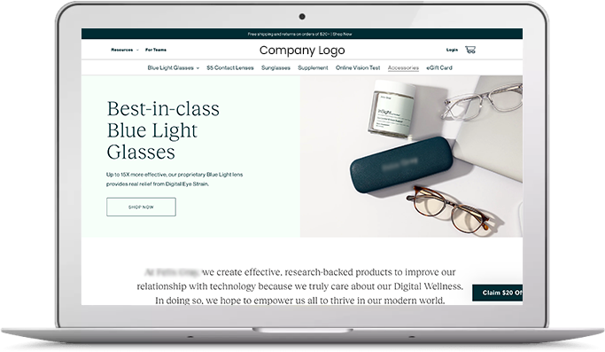 Device Image of Platform Development for Stylish Blue Light Glasses